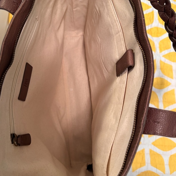 Frye Soraya Leather Tote, Brown - Picture 7 of 8